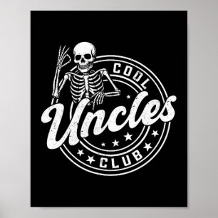 Retro Cooler Onkel Club Lustig Neuer Onkel Männer  Poster