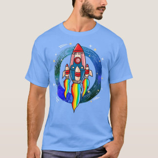 Retro-Cooler Raketenschiff T-Shirt