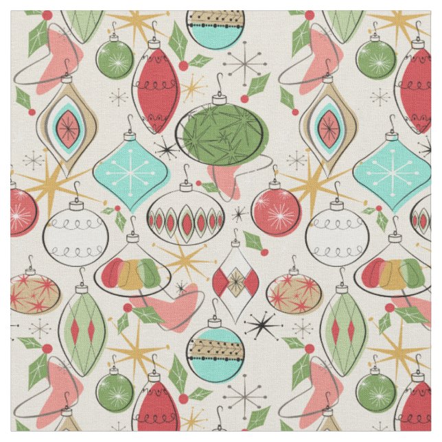 Retro cooles Weihnachten verziert Gewebe Stoff (Nahaufnahme)
