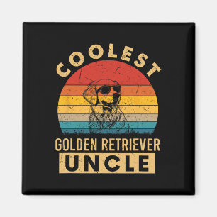 Retro Coolster Golden Retriever Onkel Lustige Gesc Magnet