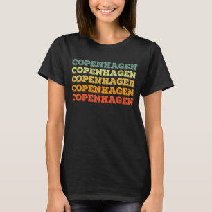 Retro Copenhagen Denmark Vintag Reisender T-Shirt
