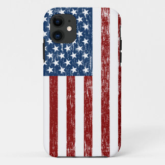 Rétro coque iphone de drapeau américain
