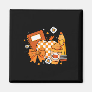Retro Coquette Bow Stift Lehrer Fall Saison als Magnet