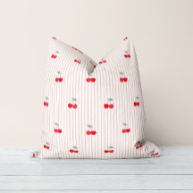 Retro Coquette Rote Kirschen & Pinstreifen Sweethe