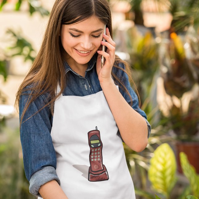 Retro Cordless Phone Vintag 90er Schürze (Von Creator hochgeladen)