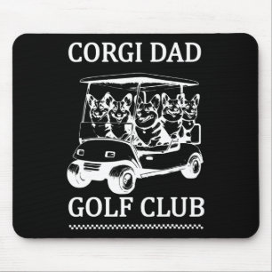 Retro Corgi Dad Golfschläger Süßer Hund Schwingend Mousepad