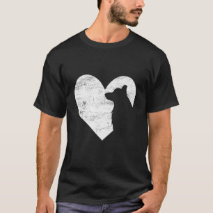 Retro Corgi Hund Herz Valentinstag Hunde Liebhaber T-Shirt