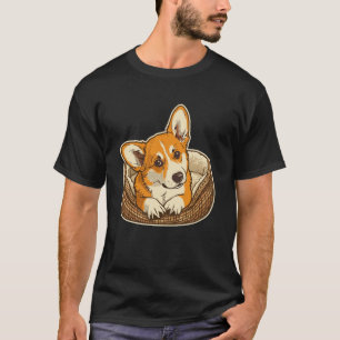Retro Corgi Hundemama Hundepapa Lustiger Corgi T-Shirt