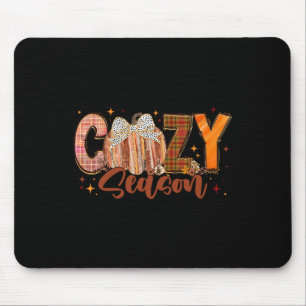Retro Cosy Season Pumpkin Bow Dies ist die Saison Mousepad