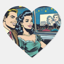 Retro Couple beim Drive-In-Film