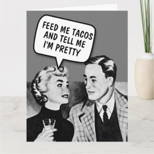 RETRO COUPLE TACOS FUNNY ÜBERSIZIERTE KARTE