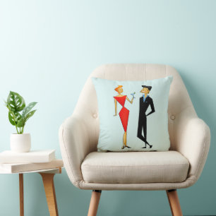 RETRO COUPLE WEDING GIFT DURCH PILLOW KISSEN