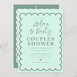 Retro Couples Dusche Einladung