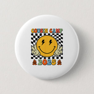 Retro-Cousin-Camp 2025 Familienurlaub Sommercamp Button