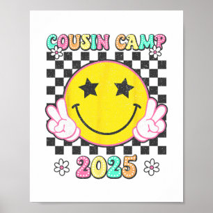 Retro-Cousin-Camp 2025 Familienurlaub Sommercamp Poster