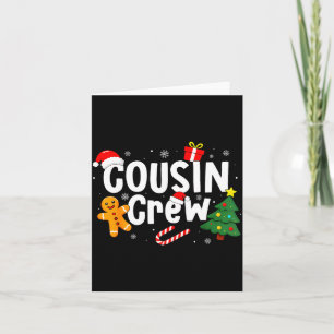 Retro Cousin Crew Weihnachtsmann-Gebäck-Familien-M Karte