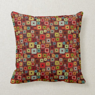 Rétro coussin coloré génial de carrés