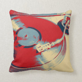 Rétro coussin de coussin de Tourne-disque de