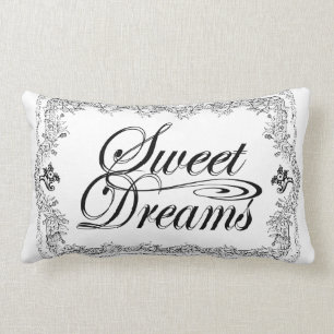 rétro coussin noir et blanc vintage de rêves doux