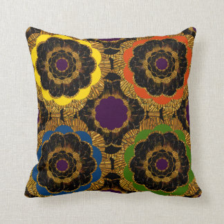 Rétro coussin super de hippie de fleur de mod