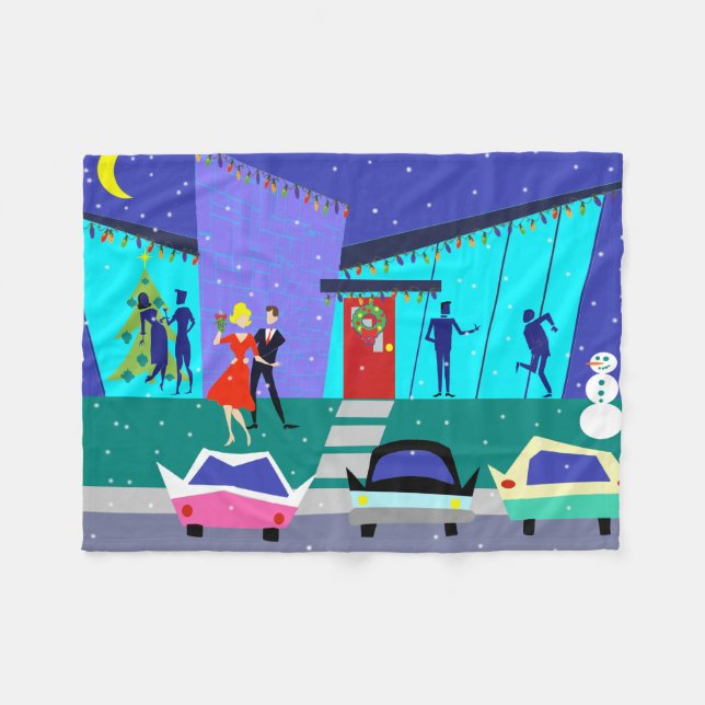 Rétro couverture d'ouatine de Noël de bande (Devant (Horizontal))