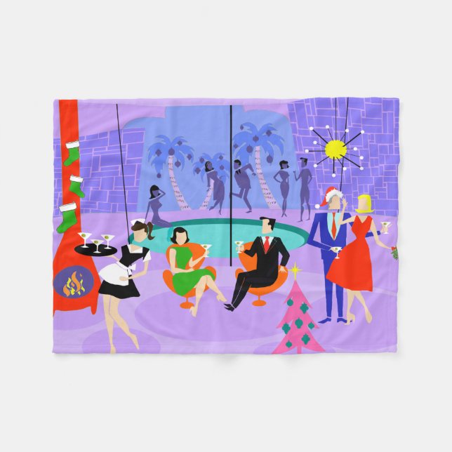 Rétro couverture tropicale d'ouatine de fête de (Devant (Horizontal))