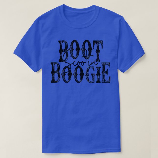 Retro Cowboy Boot Scooting Boogie Western Country  T-Shirt (Design vorne)