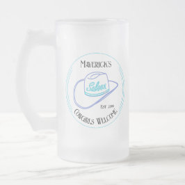 Retro Cowboy Saloon Trinkbehälter Pint Mattglas Bierglas