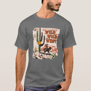 Retro Cowboy Wild West Wüste Cactus Western T-Shirt