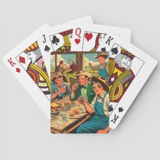 Retro Cowboys Comicen Spielkarten