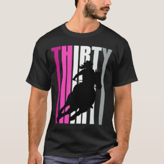Retro Cowgirl Geburtstag 30. Rodeo Pferd Königin B T-Shirt