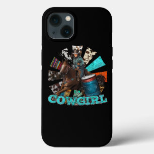 Retro Cowgirl Reiten Pferd Cowhide Racing Wir Case-Mate iPhone Hülle