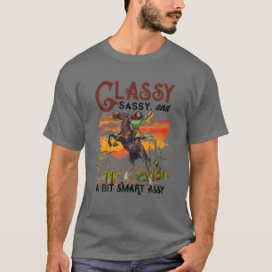 Retro Cowgirl Stiefel Klasse Sassy Western Land C T-Shirt