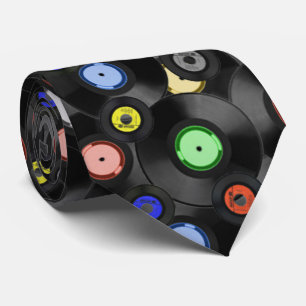 Rétro cravate des disques des hommes