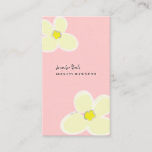 RETRO CREAM PLUMERIAS/DIY-HINTERGRUNDFARBE VISITENKARTE