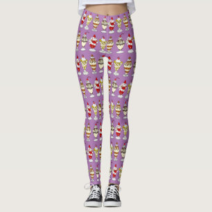 Retro Crème glacée Sundaes Leggings