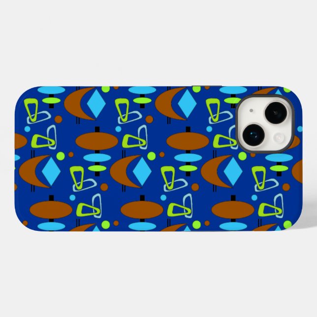 Retro-Crescent Totem-Formen Case-Mate iPhone 14 Plus Hülle (Rückseite (Horizontal))