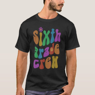 Retro Crew 6. Klasse Hallo 6. Gr Pink T-Shirt