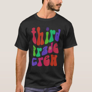 Retro Crew der dritten Klasse Hello 3rd Gr Pink T-Shirt