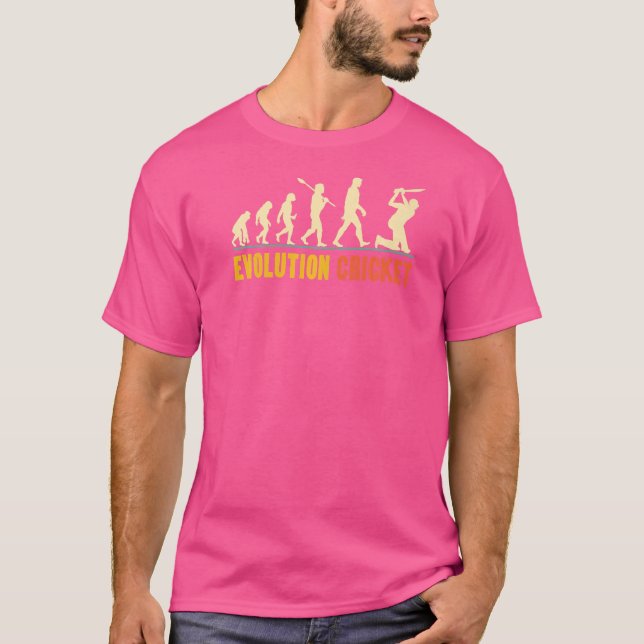 Retro-Cricket-Evolution für Cricket-Spieler oder L T-Shirt (Vorderseite)