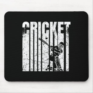 Retro Cricket-Spieler Tter Design Mousepad