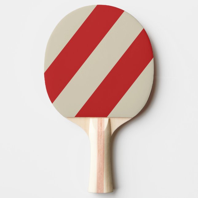 Retro Crimson Drei fette Streifen Tischtennis Schläger (Vorderseite)