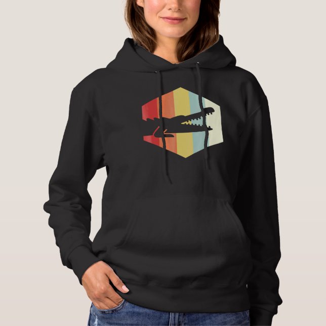 Retro Crocodile Hoodie (Vorderseite)