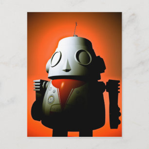 Retro Croppe Toy Robot 01 Postkarte