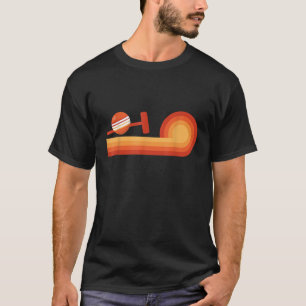 Retro Croquet Geschenkkreuze für Damen Mannschafts T-Shirt