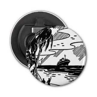 Retro Cruise Ship Button Flaschenöffner