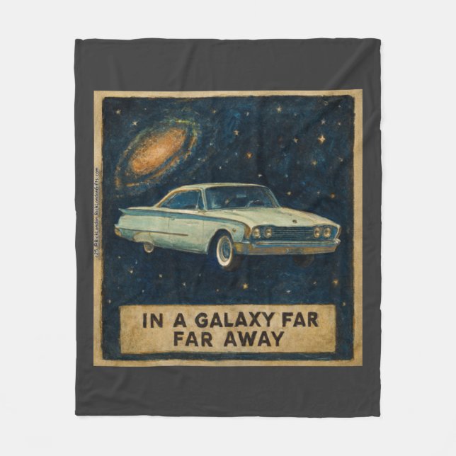 Retro Cruiser in Deep Space  Fleecedecke (Vorderseite)