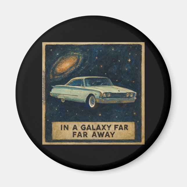 Retro Cruiser in Deep Space  Magnet (Vorne)