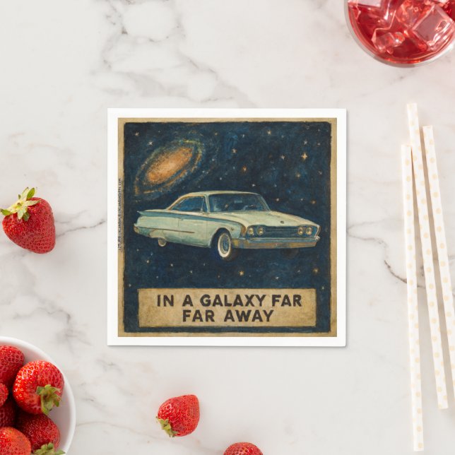 Retro Cruiser in Deep Space  Serviette (Beispiel)