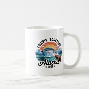 Retro Cruisin Together Alaskaa 2025 Passende Famil Kaffeetasse
